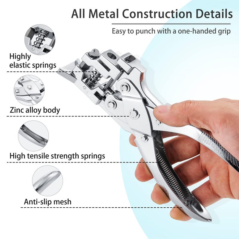IMLIKE 3 in 1 Badge Slot Hole Punch for ID Card: Handheld Card Puncher Suitable for PVC Material, Business Cards and Cardstock(1/8"×33/64" Slot Hole, 3/16" Round Hole and R5 Corner Rounder in one) - Image 2